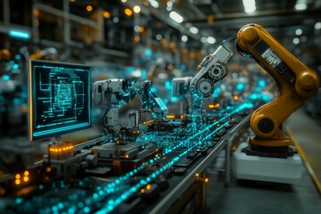 Fototapeta premium Symphony of Automation, Artificial Intelligence and Automation