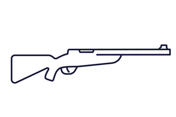 Hunting rifle line icon, png