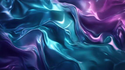 Fototapeta premium Abstract metallic fabric texture in shades of blue and purple with light reflections