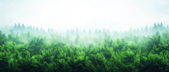 Fototapeta premium A lush green forest with many trees