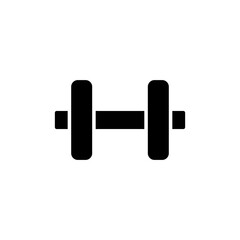Black dumbbell icon