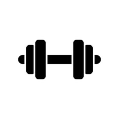 Glyph dumbbell icon