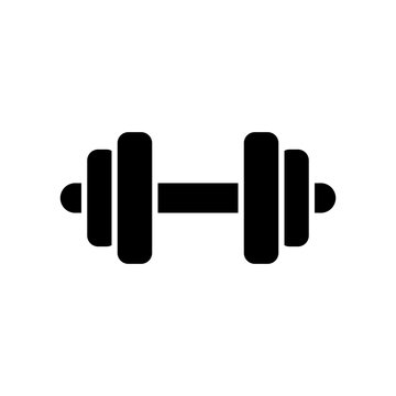 Glyph dumbbell icon