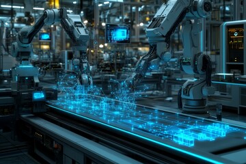 Fototapeta premium Symphony of Automation, Artificial Intelligence and Automation