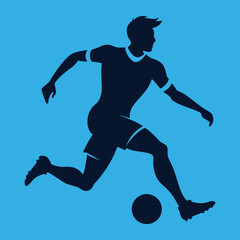 Footboll player sihlouette 