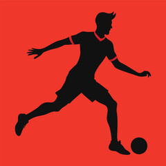 Footboll player sihlouette 