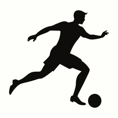 Footboll player sihlouette 