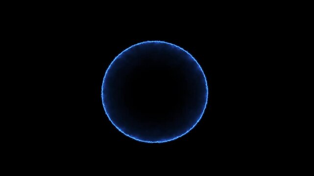  tesseract ring against dark background. Animation. 3D ring on black animating ,