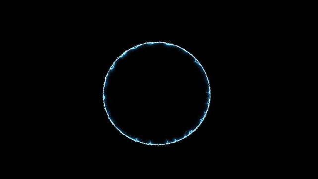  zap ring against dark background. Animation. 3D ring on black animating ,