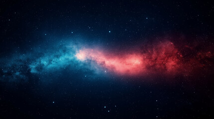 Fototapeta premium A galaxy with a blue and red line in the middle