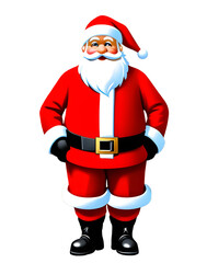 Santa Claus isolated on transparent background.