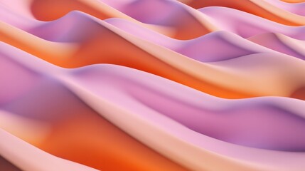 Decorative pink and purple curves. Trendy abstract 3D background. 3D render.