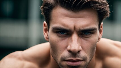 Obraz premium face, handsome, model, male