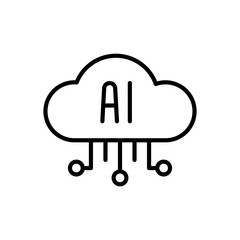 AI cloud technology icon