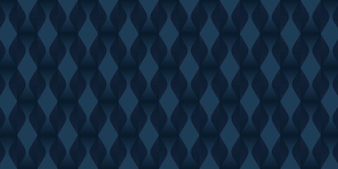 Abstract background with dark blue color geometric pattern diamond shape. Seamless triangle isometric pattern background. Sophisticated abstract background design