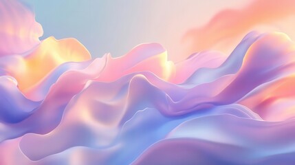 dreamlike abstract background with pastel colors and swirling shapes highquality 3d rendering