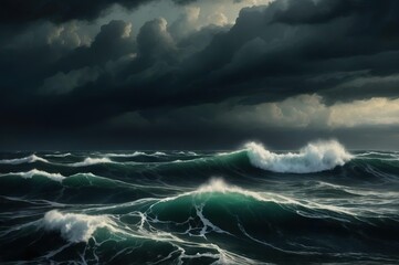 Fototapeta premium storm over the sea