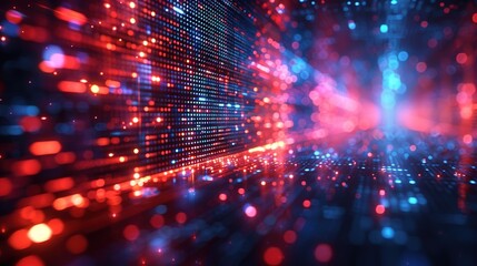 Obraz premium Futuristic Cube Design: A Tech-Filled Poster Background for Corporate Promotion and Reports