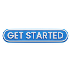 Fototapeta premium GET STARTED 3D ICON ILLUSTRATION