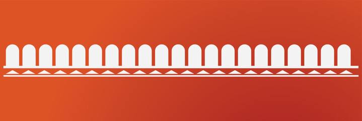 Durga Puja Border, Arch, Frame, Background Advertisement Design for Durga Puja Offer, Sale, Discount, Tags  Vector illustration. EPS 10