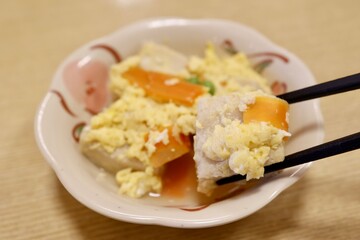 高野豆腐の卵とじ