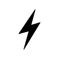 Black flash lightning icon