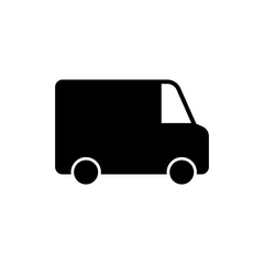 Black delivery van