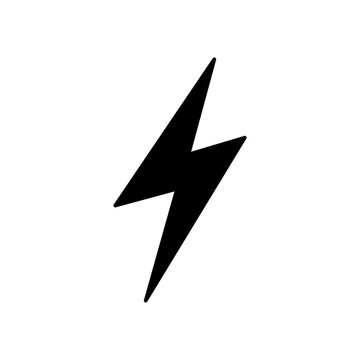 Black flash lightning icon