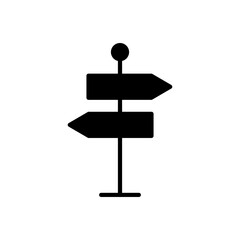 Direction sign post icon