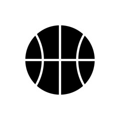 Black basketball ball icon