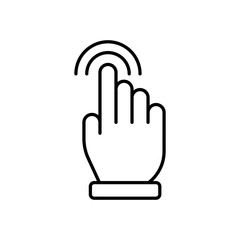 Tap with hand symbol