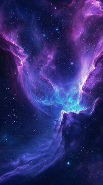 Distant galaxies and planets swirl through the vast cosmos, with black holes adding mystery to the scene, captured in stunning 4K resolution, perfect for a space-themed phone background or wallpaper.