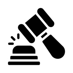 gavel glyph icon