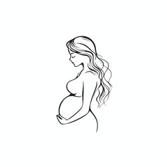 abstract Pregnancy vector logo
