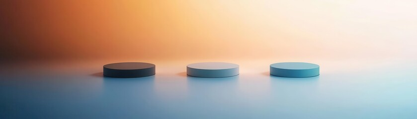 Circular chat icons with text, sleek modern design, 3D illustration