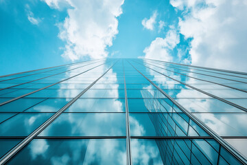 Bottom view of high rise building