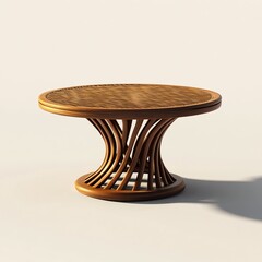 3D Patio Table Icon: Sturdy Table for Outdoor Dining Illustration Logo