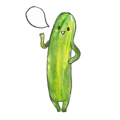 Cucumber Cartoon Character