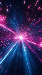 Captivating Light Burst: An Abstract Journey Through Vibrant Cosmic Energy