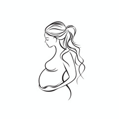 abstract Pregnancy vector logo
