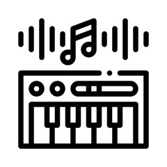piano line icon
