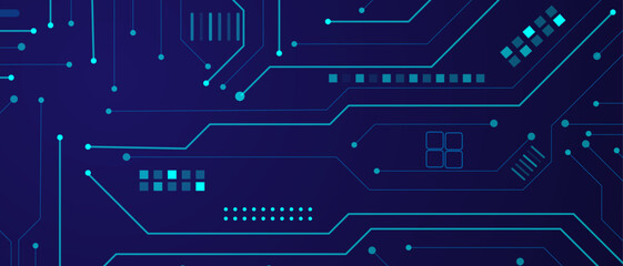  Circuit Board Technology Information Pattern Concept Vector Background. Abstract technology Hi-tech futuristic digital with geometric innovation,