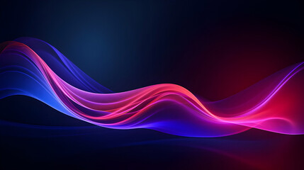 Fototapeta premiumPhoto Glow Flow big neon wave background