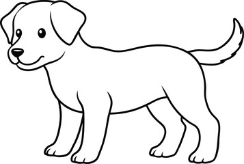 Bring Joy to Your Coloring Book with a Cute Playful Puppy Vector
