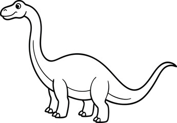 Create Joy with a Friendly Dinosaur Vector for Coloring Fun
