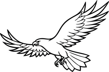Soaring Eagle Vector for Coloring: Capture the Majesty of Freedom
