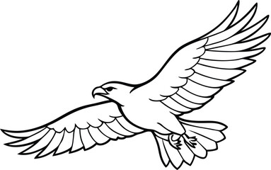 Majestic Eagle Soaring: Stunning Vector Art for Your Coloring Book
