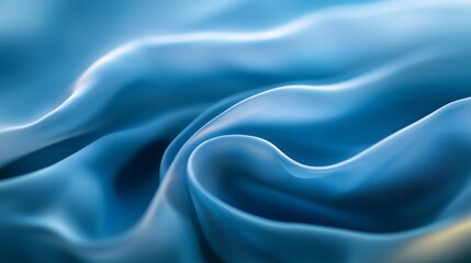 Obraz premium A tight shot of a blue fabric featuring a wavy pattern at its upper and lower edges