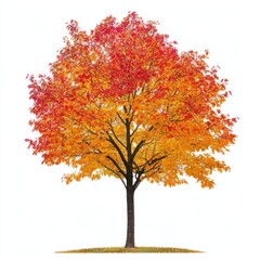 Real autumn maple tree leaves leaf colorful.