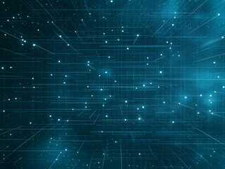 Obraz premium A blue background with a lot of lines and dots
